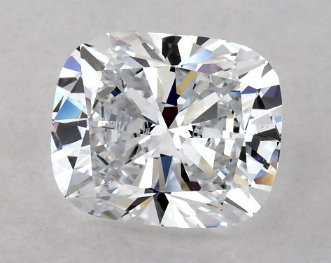 This Lab-Grown diamond 1.52 carat cushion modified E color VS1 clarity has Very Good proportions and a diamond grading report from IGI